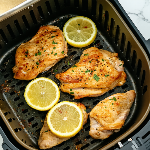 Pollo al limón en freidora de aire