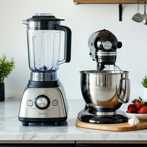 batidora-y-mezclador-exhibidos-en-una-encimera-de-cocina