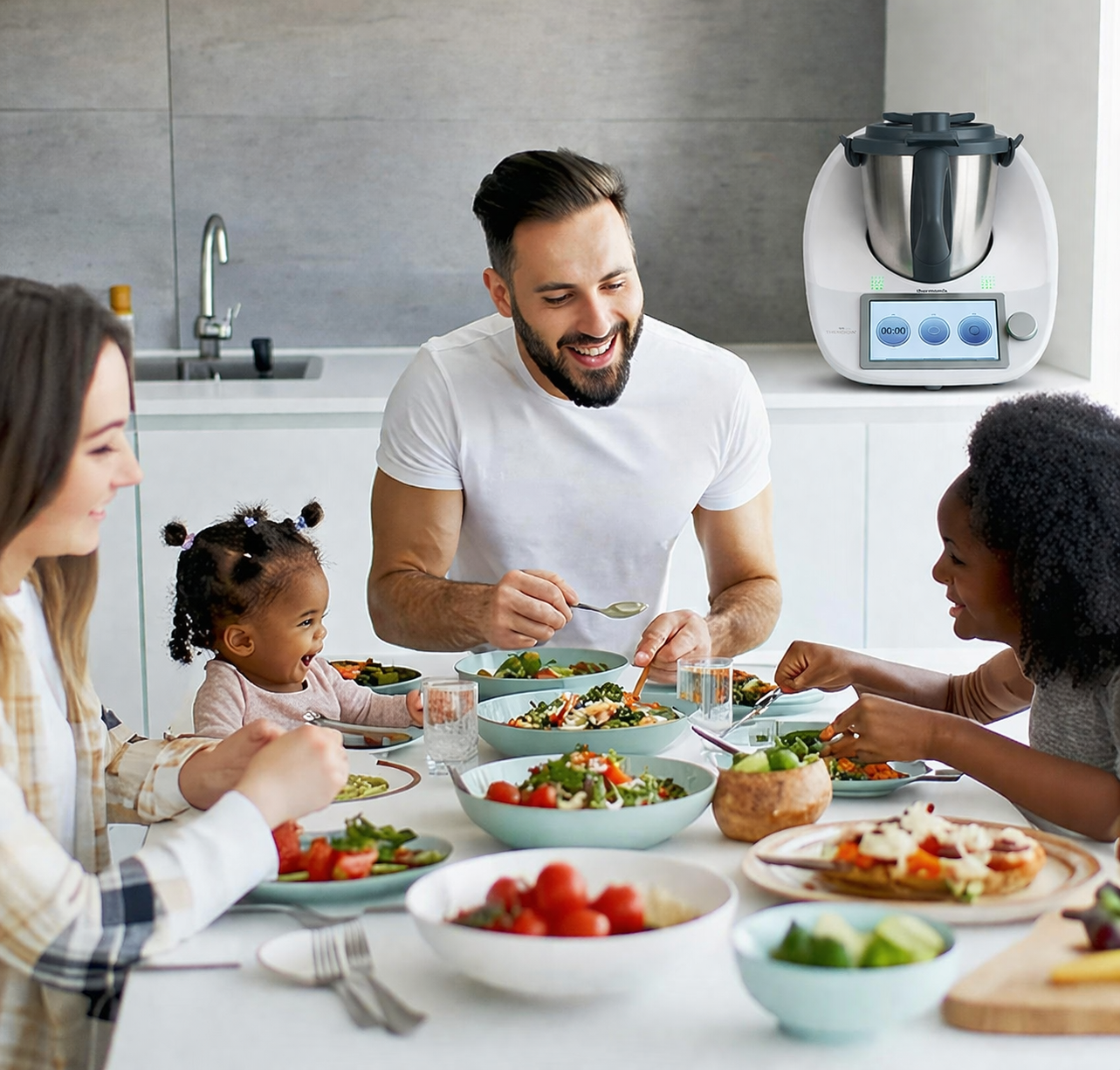 una-hermosa-reunion-familiar-en-torno-a-la-mesa-con-la-ayuda-de-un-robot-de-cocina