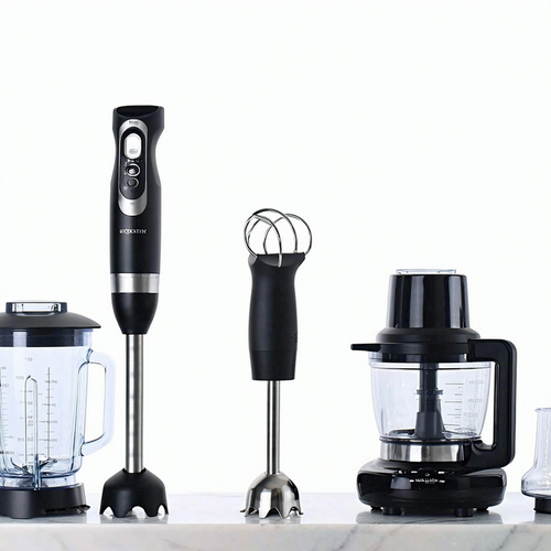 diferentes-utensilios-de-cocina-batidora-de-mano-batidora-de-encimera-y-procesador-de-alimentos