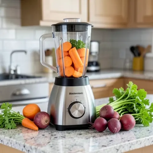 Licuadora para verduras duras qué mirar antes de comprar con zanahoria, remolacha y extractor en cocina real