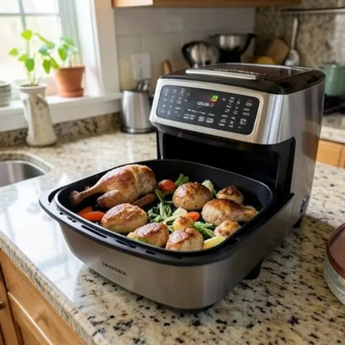 Freidora de aire para familia numerosa qué mirar antes de comprar con cesta amplia, alimentos para varias raciones y cocina familiar real